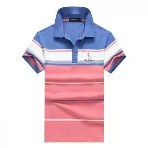 shark hommes t-shirt polo shirt summer lapel stripe crown dog embroidery pink